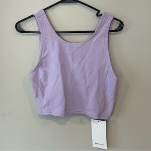 New Lululemon Lile Ribbed Softstreme Cropped Tank Size 8